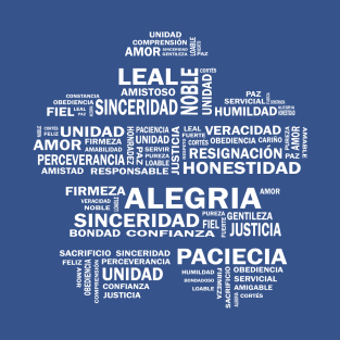 Word cloud Español - Virtues T-Shirt