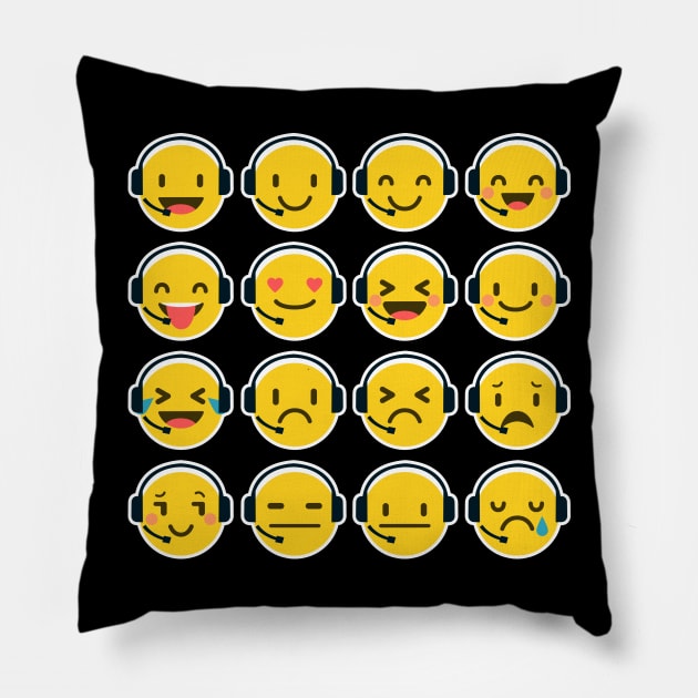 'Workaholic Emojies' Funny Workaholic Gift Pillow by ourwackyhome