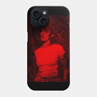 Beautiful girl, red lighting. Dark and beautiful. Phone Case