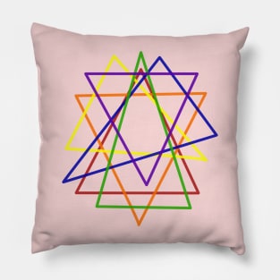 triangle colors lgbtq+ geometric design Pillow