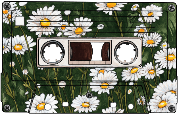 Daisy Cassette Tape Kids T-Shirt by Heather Dorsch Creations