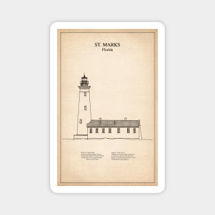 St. Marks Lighthouse - Florida - SD Magnet