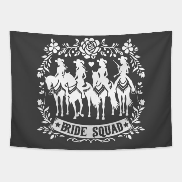 Cowgirl Bride Squad Tapestry by EverBride