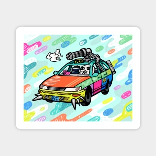 Rainbow Cannon Car Magnet