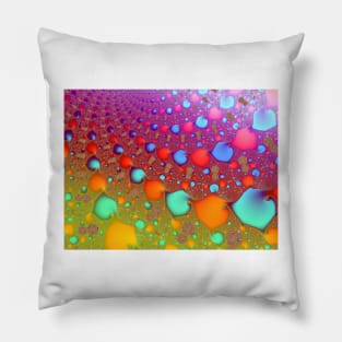 Colorful Rainbow Beads Background Pattern Pillow