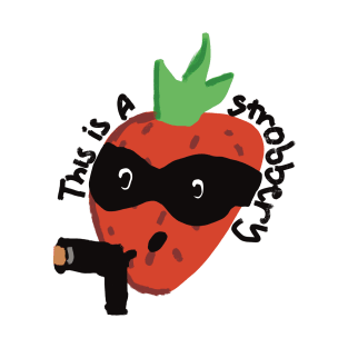 This is a Strobbery - strawberry cartoon design T-Shirt