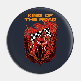 Red Hawk The King Of Road Pin