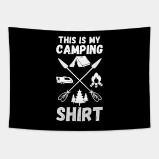 This Is My Camping Shirt Camping Trailer Camper Van Tapestry