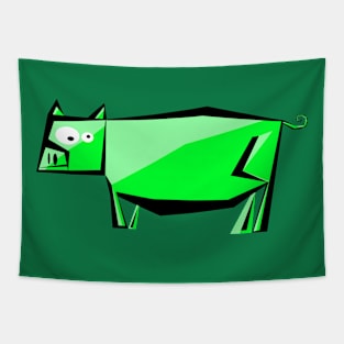 Green pig Tapestry
