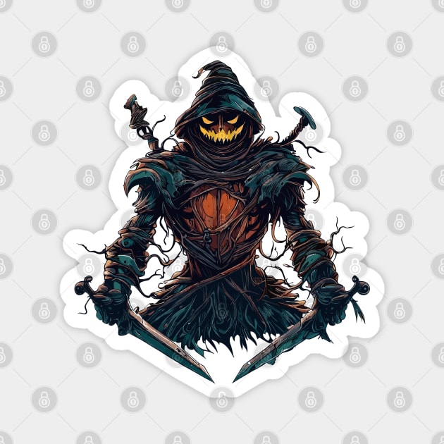 Spooky Scarecrow Magnet by TomFrontierArt