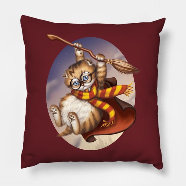 Wizard Kitten Pillow by GeekyPet