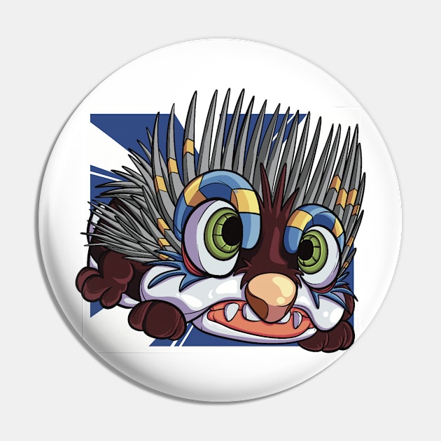 Hedgehog Pin by Molukis_illustration