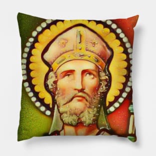 Anselm of Canterbury Snow Portrait | Anselm of Canterbury Artwork 15 Pillow