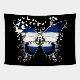 El salvador Flag Butterfly Tapestry