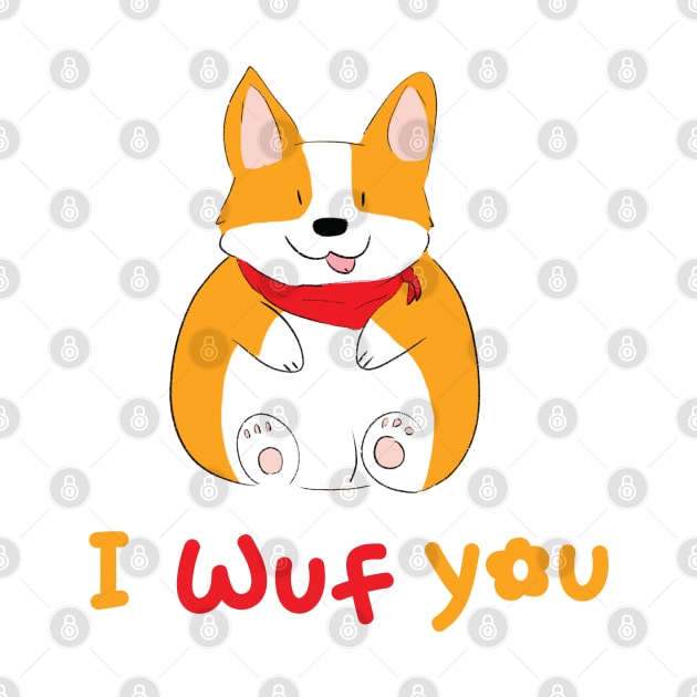 Corgi - I Wuf You by jennpan