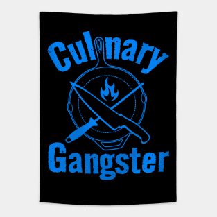 Culinary Gangster Blue Tapestry