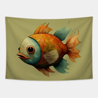 Golden Fish Tapestry