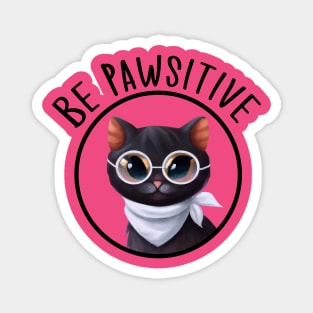 Stay Pawsitive Shirt, Be Pawsitive Shirt, Cat Positivity Shirt, Sarcastic Cat Shirt, cute paw t-shirt, Pawsitive Catitude, Funny Cat Lady Gift, Cat Mom Shirt Gift, Nerd Cat Shirt, Funny Nerdy Cat, Cute Nerd Cat Shirt, Cute Nerd Shirt, Cat Owner Gift Tee Magnet