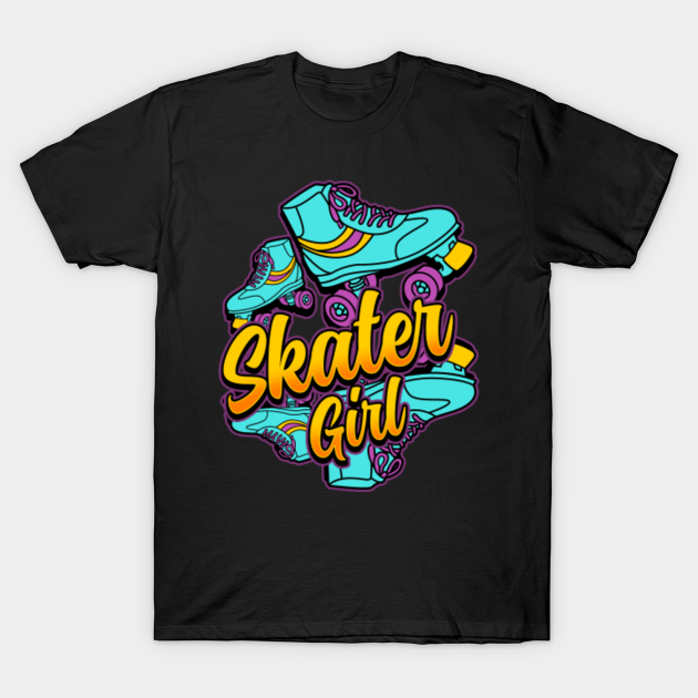 Discover Skater Girl Roller Skate - Awesome - T-Shirt