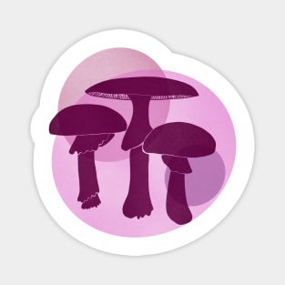 Purple mushroom design Magnet