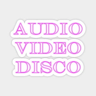 Audio Video Disco -- Latin Font Magnet