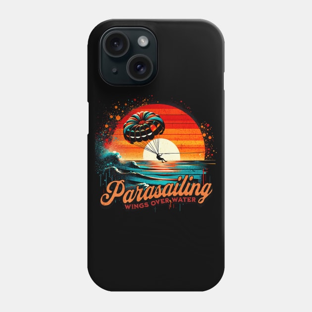 Parasailing Wings over Water Design Phone Case by Miami Neon Designs