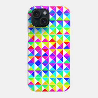 Colorful Diamond Square Quarter White Lines Phone Case