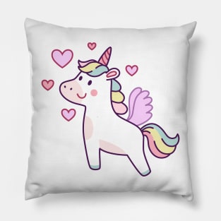 Cute Girl Unicorn Pillow