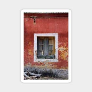 Window and facade of abandoned house in the Algarve Portugal Magnet