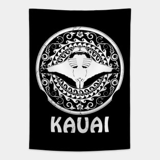 Manta Ray Shield of Kauai Tapestry