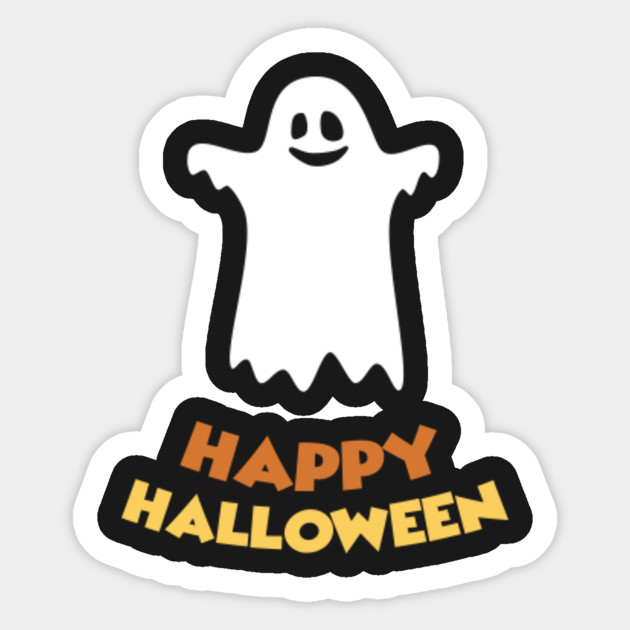 Happy Halloween Spirited Ghost Halloween Ghosts Sticker
