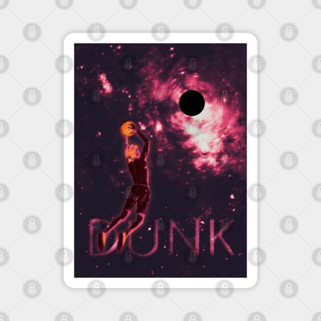 Space Dunk Basket ball Illustration Magnet by ARTIZIT