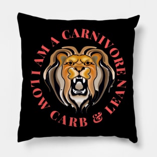 Carnivore low carb and lean lion Pillow