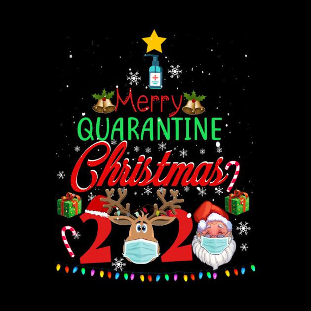 Merry Quarantine Christmas 2020 Pajamas Family Matching Xmas Shirt by Krysta Clothing