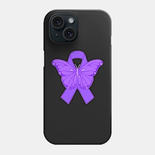 Purple Butterfly Awareness Ribbon Phone Case