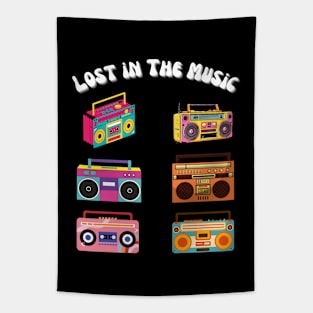 Lost in The Music Retro Music Design Tapestry