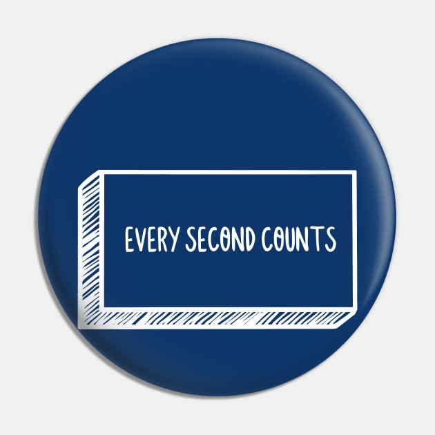 Every Second Counts Pin by Yue