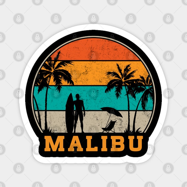 Malibu surf beach Magnet by NeedsFulfilled