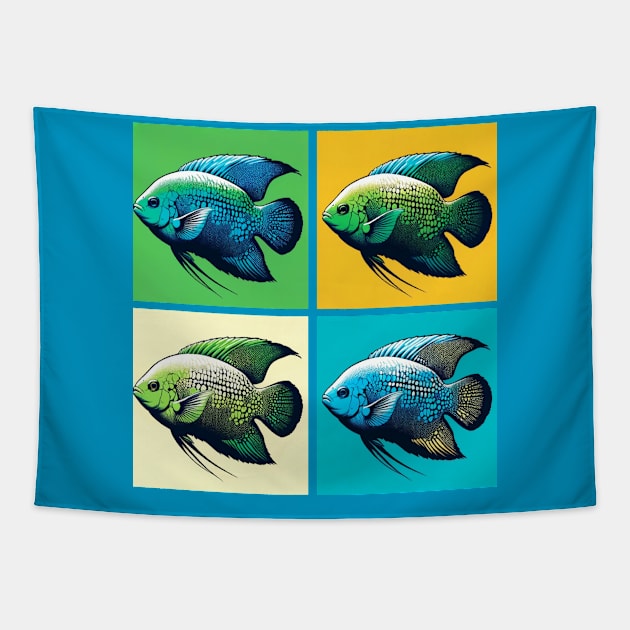 Female Opaline Gourami - Cool Tropical Fish Tapestry by PawPopArt