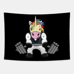 Unicorn Weightlifting Powerlifting Squat Workout Tapestry