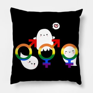 Diversity Rainbow Ghost Trio Pillow