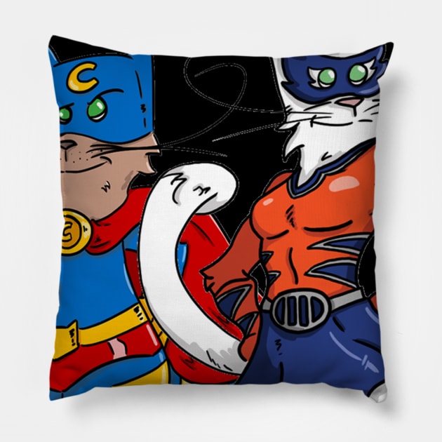 Chat pardeurs Pillow by Catartyk