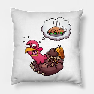 Caught Thanksgiving Turkey Pillow