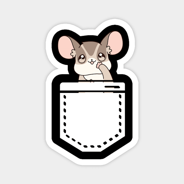 Sugar Glider Pocket Magnet by The WYLD Tribe