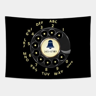 Retro Rotary Dial Tapestry