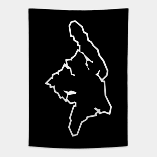 Cortes Island BC Silhouette in Ebony Black - Classic and Simple - Cortes Island Tapestry