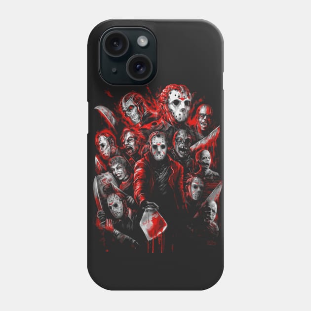 Jason Voorhees (Many faces of) Phone Case by monstermangraphic