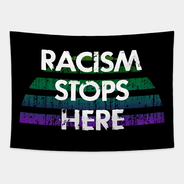 Racism stops here. Fight the deadly virus. The real pandemic. Police brutality must stop. Silence is violence. White supremacy. Be actively anti-racist. Speak up. Black lives matter. Tapestry by IvyArtistic