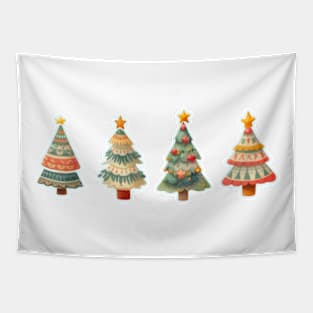 Christmas Tree Collection Watercolor Tapestry