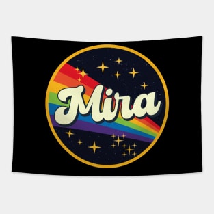 Mira // Rainbow In Space Vintage Style Tapestry